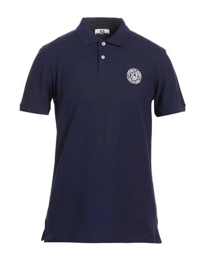 Ice Iceberg Man Polo Shirt Navy Size Xl Cotton In Blue