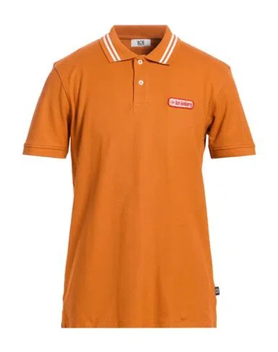 Ice Iceberg Man Polo Shirt Orange Size Xxl Cotton