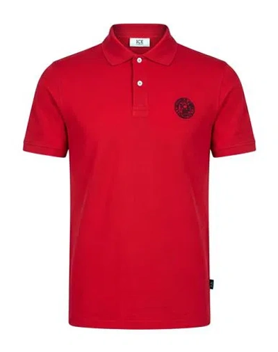 Ice Iceberg Man Polo Shirt Red Size S Cotton