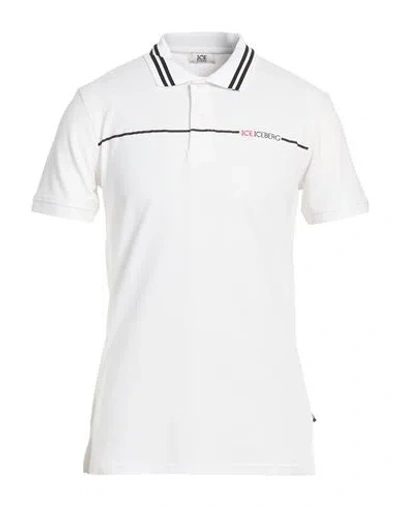 Ice Iceberg Man Polo Shirt White Size Xl Cotton