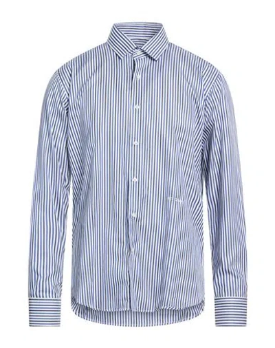 Ice Iceberg Man Shirt Azure Size 17 Cotton In Blue