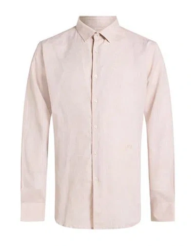 Ice Iceberg Man Shirt Beige Size 17 ½ Linen, Cotton In Neutral