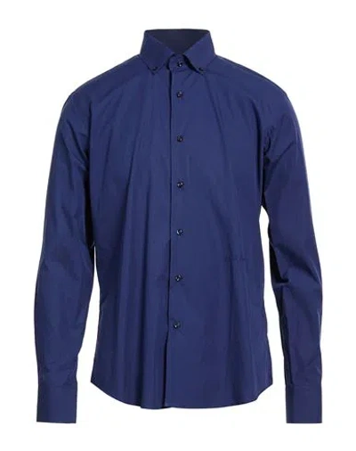 Ice Iceberg Man Shirt Blue Size 17 ½ Cotton