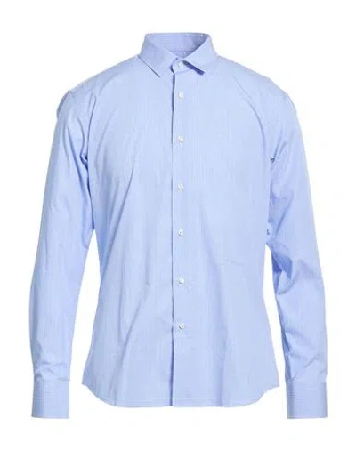 Ice Iceberg Man Shirt Light Blue Size 17 ½ Cotton In Animal Print