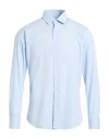 Ice Iceberg Man Shirt Sky Blue Size 17 Cotton In Blue