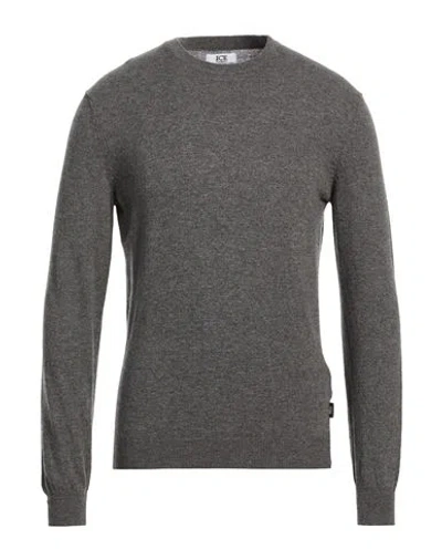 Ice Iceberg Man Sweater Grey Size Xxl Wool, Polyamide In Gray