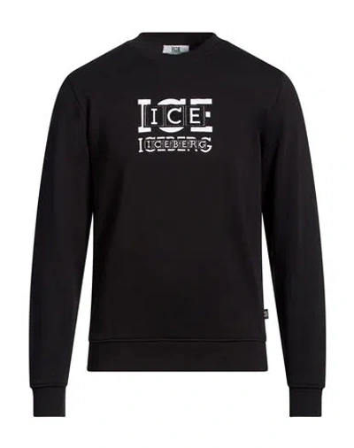Ice Iceberg Man Sweatshirt Black Size S Cotton