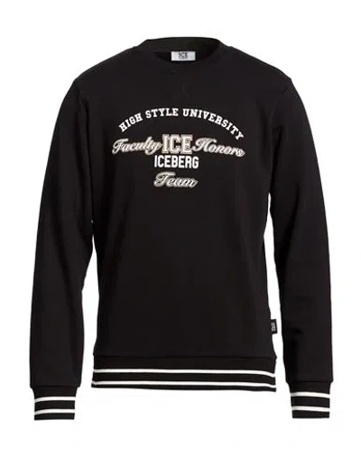 Ice Iceberg Man Sweatshirt Black Size Xl Cotton, Polyester