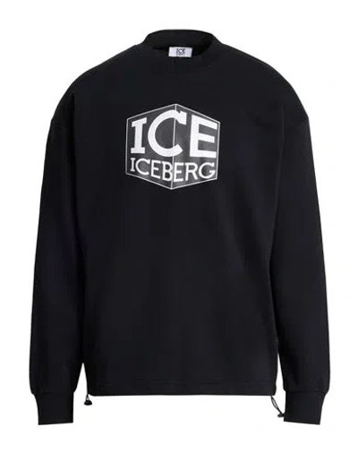 Ice Iceberg Man Sweatshirt Black Size Xxl Cotton, Polyester