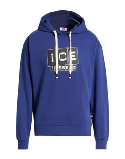 Ice Iceberg Man Sweatshirt Blue Size Xxl Cotton, Polyester