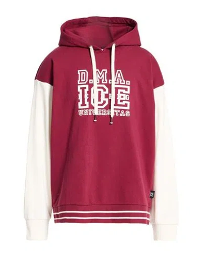 Ice Iceberg Man Sweatshirt Burgundy Size Xxl Cotton, Polyester In Red