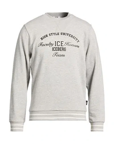 Ice Iceberg Man Sweatshirt Light Grey Size Xxl Cotton, Polyester, Viscose In Gray