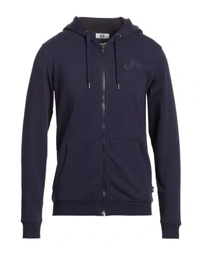 Ice Iceberg Man Sweatshirt Navy Size Xxl Cotton In Blue