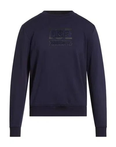 Ice Iceberg Man Sweatshirt Navy Size Xxl Cotton, Viscose In Blue