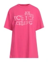 Ice Iceberg Woman T-shirt Fuchsia Size Xl Cotton, Elastane In Pink