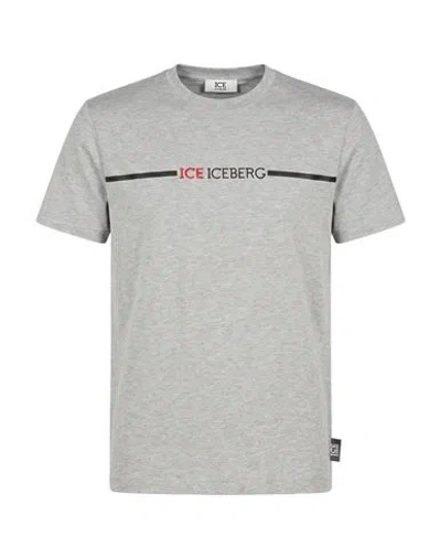 Ice Iceberg Man T-shirt Grey Size S Cotton In Neutral