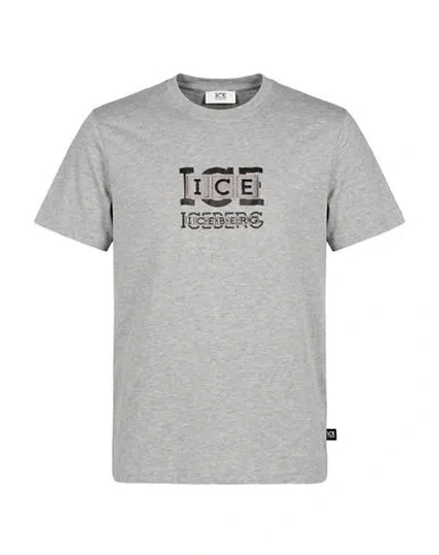 Ice Iceberg Man T-shirt Grey Size S Cotton, Viscose In Gray