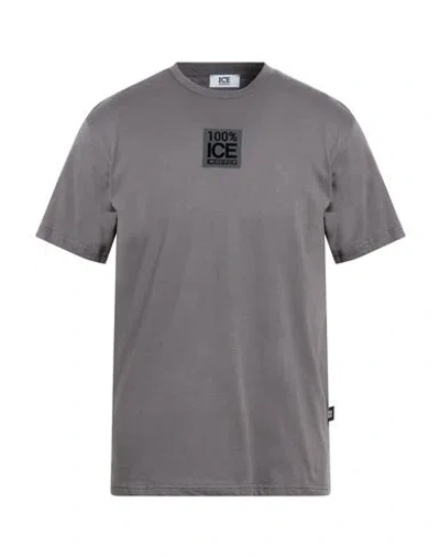 Ice Iceberg Man T-shirt Grey Size Xxl Cotton In Gray