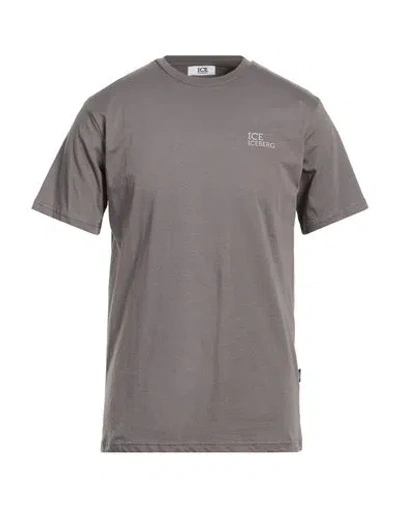 Ice Iceberg Man T-shirt Grey Size Xxl Cotton In Gray