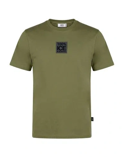 Ice Iceberg Man T-shirt Military Green Size S Cotton