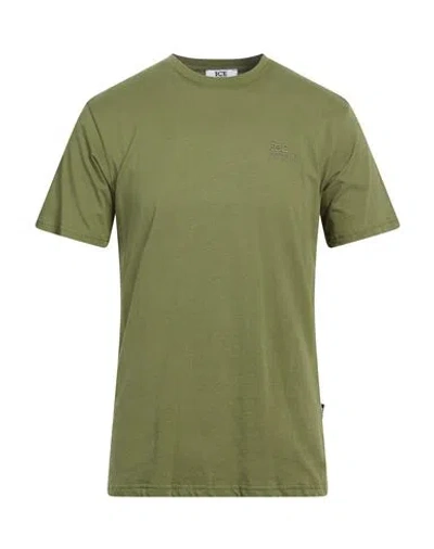 Ice Iceberg Man T-shirt Military Green Size Xxl Cotton