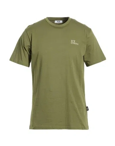 Ice Iceberg Man T-shirt Military Green Size Xxl Cotton