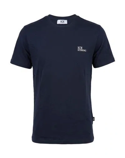 Ice Iceberg Man T-shirt Navy Size S Cotton In Blue