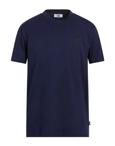 Ice Iceberg Man T-shirt Navy Size Xxl Cotton In Blue