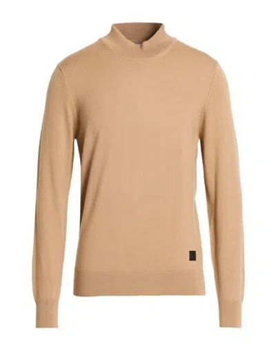 Ice Iceberg Man Turtleneck Camel Size Xl Wool In Nude