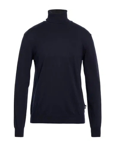 Ice Iceberg Man Turtleneck Navy Size Xxl Cotton, Elastane In Blue