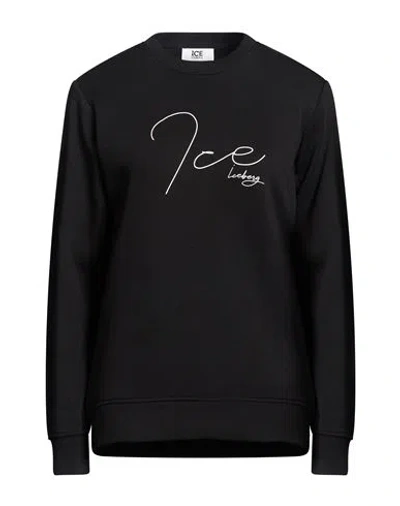 Ice Iceberg Woman Sweatshirt Black Size Xl Cotton