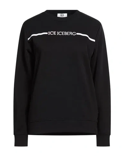 Ice Iceberg Woman Sweatshirt Black Size Xl Cotton