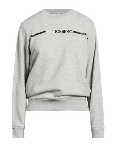 Ice Iceberg Woman Sweatshirt Light Grey Size Xl Cotton, Viscose In Gray