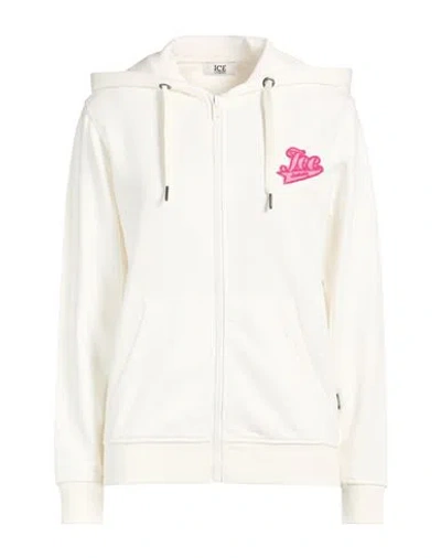 Ice Iceberg Woman Sweatshirt White Size L Cotton In Neutral