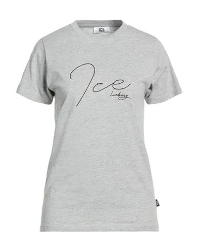 Ice Iceberg Woman T-shirt Grey Size Xl Cotton, Viscose In Gray