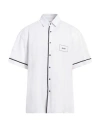 Ice Play Man Shirt White Size Xxl Viscose, Linen In White