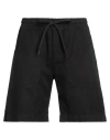 Ice Play Man Shorts & Bermuda Shorts Black Size 42 Cotton, Linen In Black