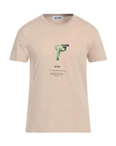 Ice Play Man T-shirt Beige Size 3xl Cotton