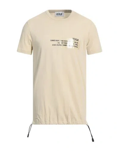Ice Play Man T-shirt Beige Size Xxl Cotton