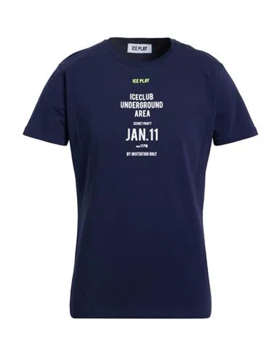 Ice Play Man T-shirt Midnight Blue Size Xl Cotton, Elastane