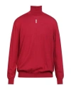 Ice Play Man Turtleneck Magenta Size 3xl Virgin Wool In Red