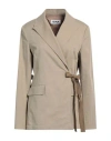 Ice Play Woman Blazer Sand Size 6 Cotton, Linen In Beige