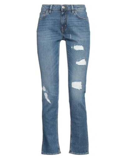 Ice Play Woman Jeans Blue Size 26 Cotton, Elastane