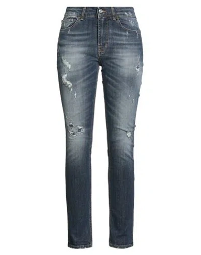 Ice Play Woman Jeans Blue Size 30 Cotton, Elastane In Black