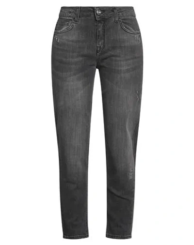Ice Play Woman Jeans Grey Size 27 Cotton, Elastane In Black