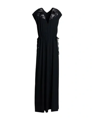 Ice Play Woman Maxi Dress Black Size 4 Polyester, Elastane