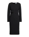 Ice Play Woman Midi Dress Black Size 4 Polyester, Viscose, Elastane In Black