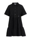 Ice Play Woman Midi Dress Black Size 6 Cotton