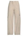 Ice Play Woman Pants Beige Size 10 Cotton In Beige
