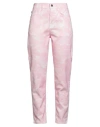 Ice Play Woman Pants Pink Size 28 Cotton, Elastane
